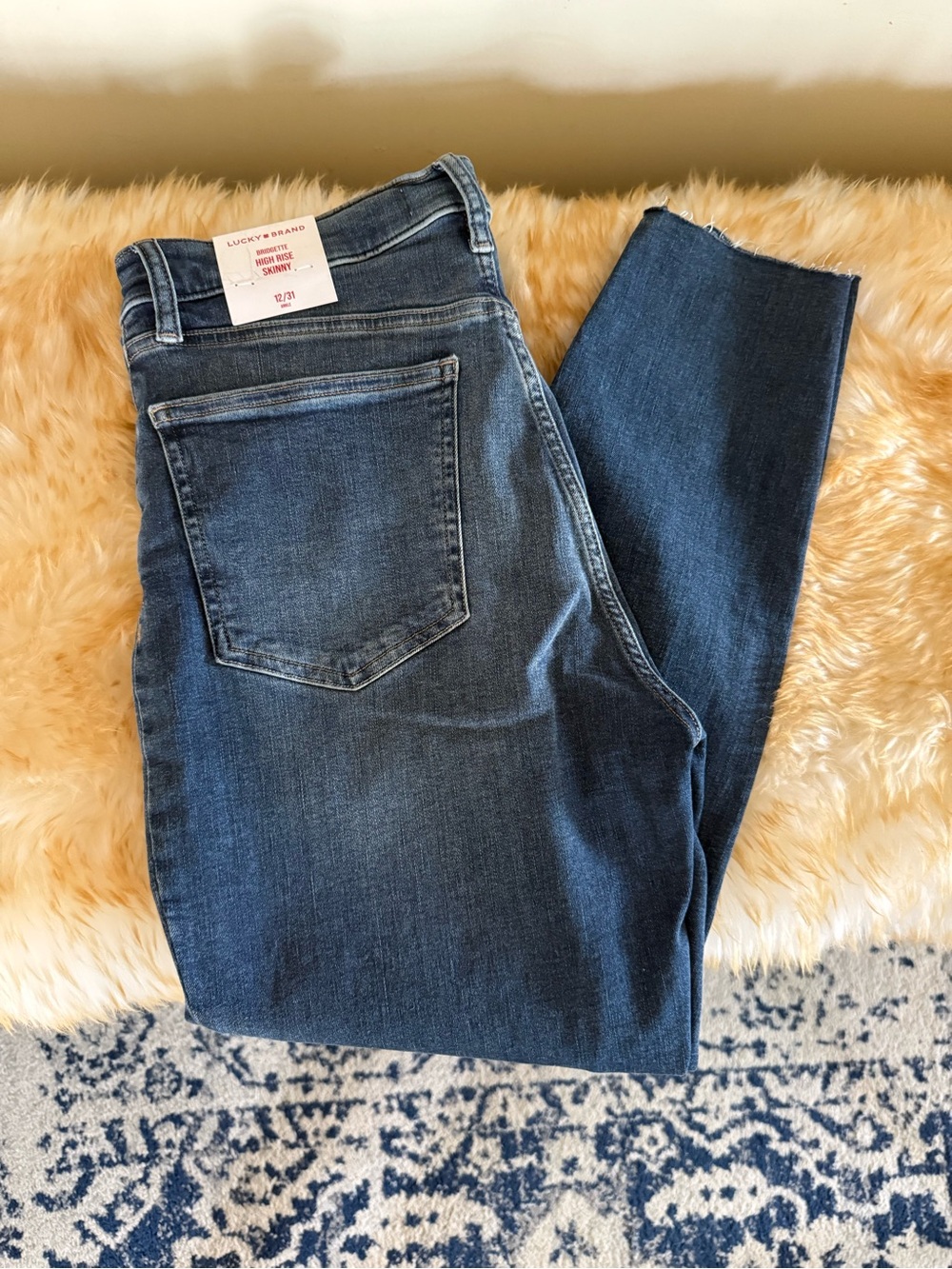 NWT Lucky Brand Women's Bridgette Skinny Jeans in Dark Blue Wash